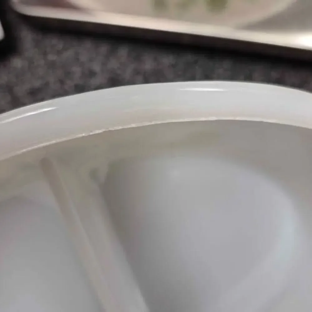 Vintage Glasbake Daisy Milk Glass Set  (2) Divided Dishes & (1) Round 2-Qt Bowl